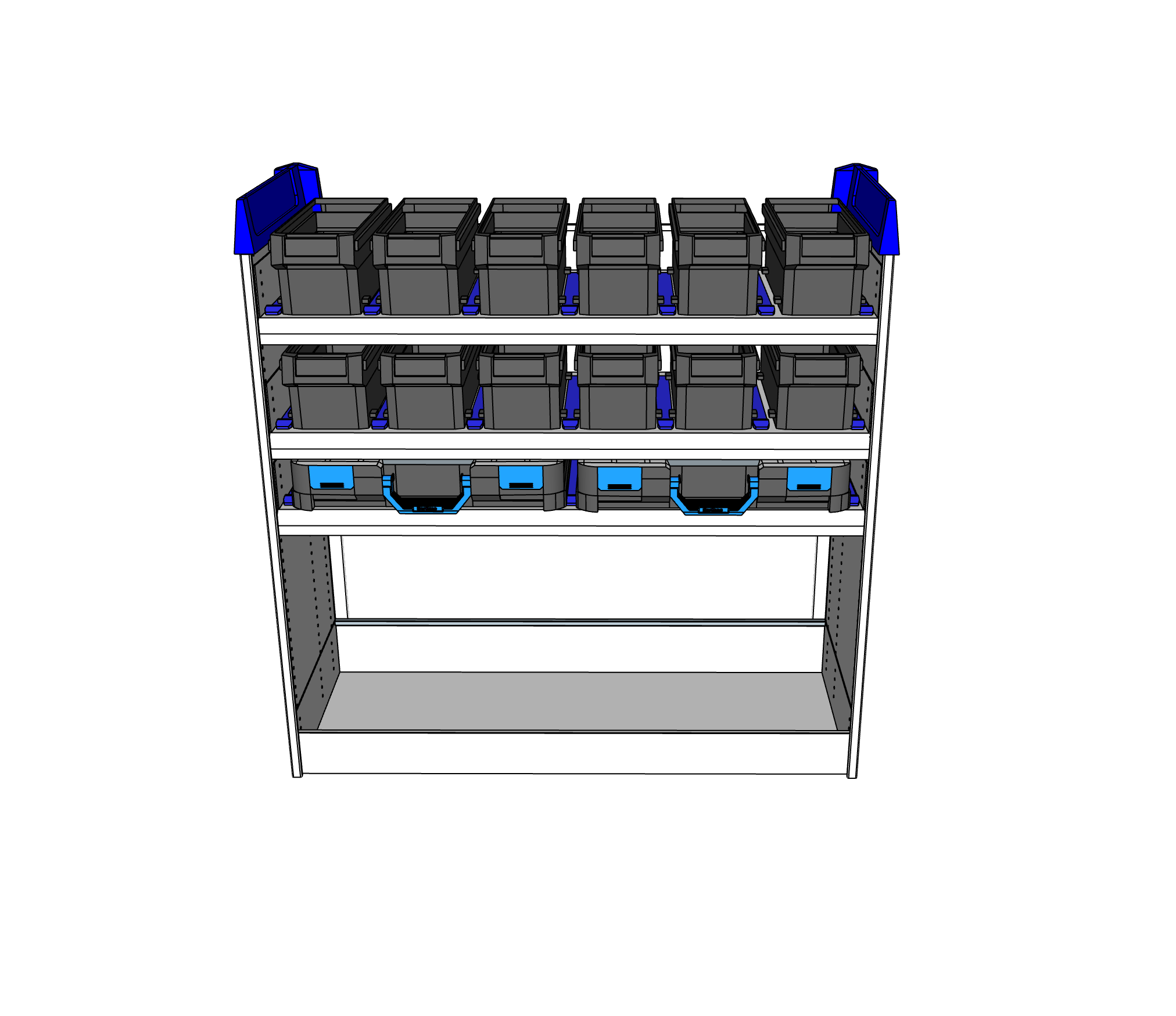 Simpleco Ute Canopy Racking System BASE UNIT + Top Two Shelves Storage Boxx + Third Shelf T-BOXX