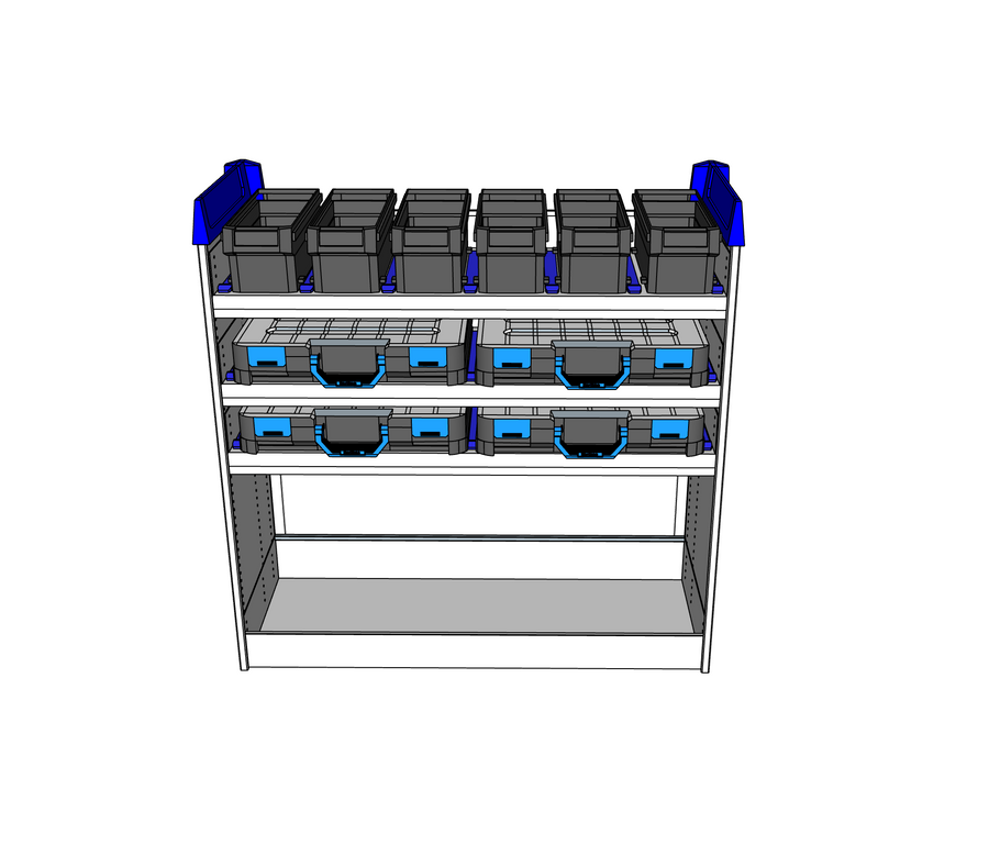 Simpleco Ute Canopy Racking System BASE UNIT + Top Shelf Storage Boxx + Two Shelves T-BOXX