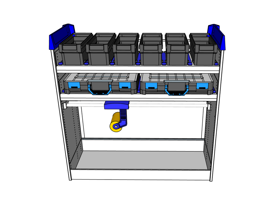 Simpleco Ute Canopy Racking System BASE UNIT + Top Shelf Storage Boxx + Second Shelf T-BOXX + Case Clamp