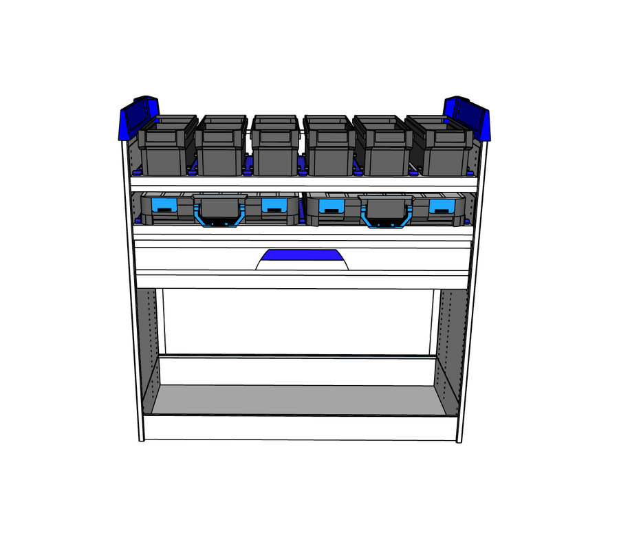 Simpleco Ute Canopy Racking System BASE UNIT + Top Shelf Storage Boxx + Second Shelf T-BOXX + Drawer