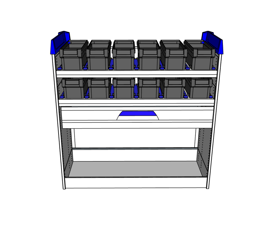 Simpleco Ute Canopy Racking System BASE UNIT + Top Two Shelves Storage Boxx + Drawer